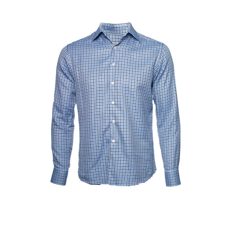 Etro, Houndstooth Shirt In Blue
